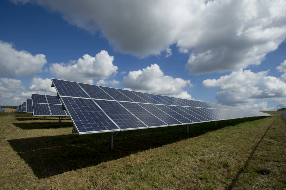 Rooftop solar PV array on a residential home
