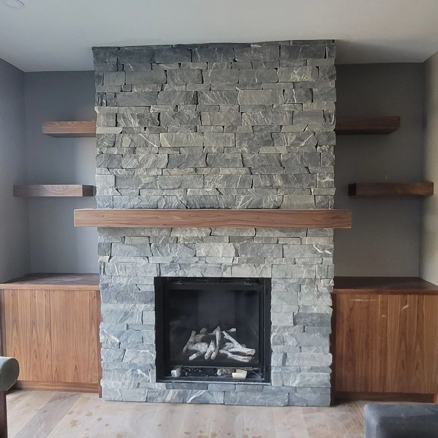Fireplace project by Zeybek Construction in Ontario